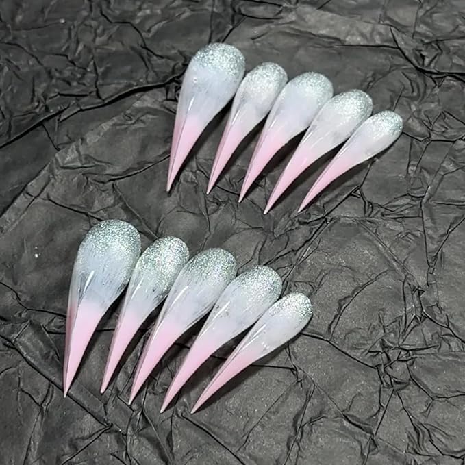 Long Polished Press On Nails Detachable Reusable Fake Nail Eagle Cat Dragon Claw With Gel Glue