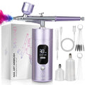SAVILAND Airbrush Kit for Nails: 30 PSI LCD Display Airbrush Kit with Compressor Rechargeable Nail Airbrush Machine with 0.3mm Nozzle Cordless Portable Air Brush Painting Set for Nail Art
