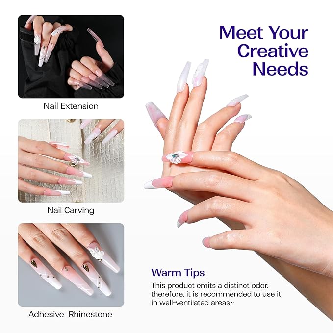 Monomer Acrylic Nail Liquid: 4fl.oz Professional EMA Acrylic Liquid Monomer with Nail Brush for Beginners at Home DIY Nail Salon Use Non-Yellowing MMA-Free