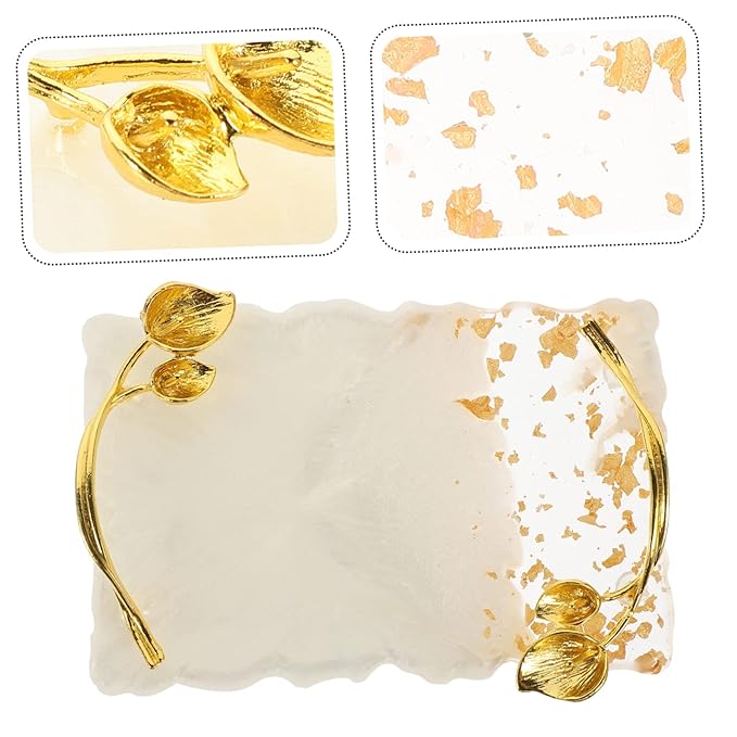 2pcs Fake Nail Display Tray Manicure Mixing Palette Mirror for Nail Art and Blending for Professionals and Home Use