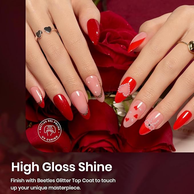 Beetles Gel Nail Polish Set - Nude Brown Burgundy Red Natural 6 Colors Skin Tones Gel Nail Polish Soak off Nail Uv Lamp Manicure Caramel Collection Gifts for Women