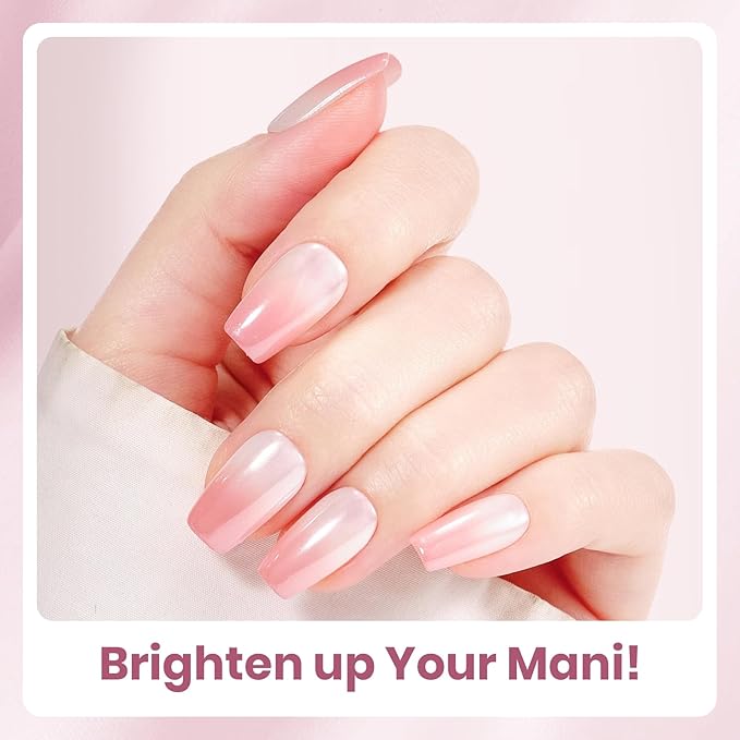 Beetles Nude Pink Gel Polish Set - 6 Colors Spring Gel Nail Polish Set, Neutral Light Baby Pink Colors, DIY Salon Home Manicure Long Lasting Soak Off UV LED Needed Easter Gifts for Her Cozy Palette