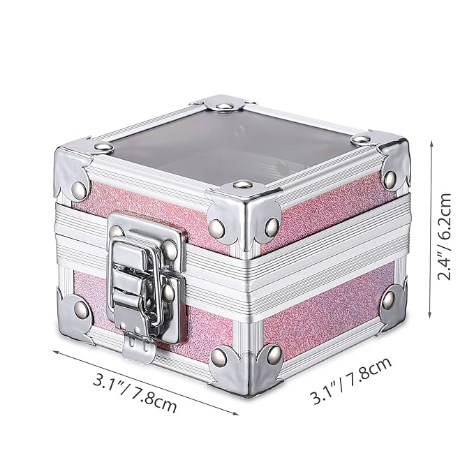 Noverlife Nail Drill Bit Holder Box, Pink 25 Holes Nail Art Polishing Grinding Drill Bit Holder Organizer Container Professional Manicure Tools