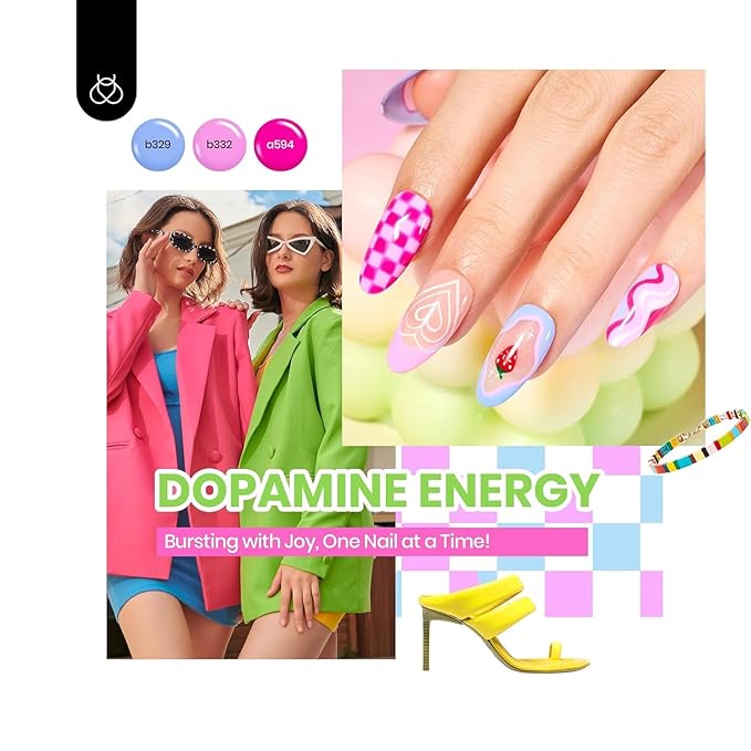 Beetles Gel Nail Polish Set - Style Manifesto 60 Colors Spring Uv Gel Polish Kit Jelly Pink Glitter Nude White Red Blue Green Base Glossy Matte Top Coat Easter Gift for Her Women
