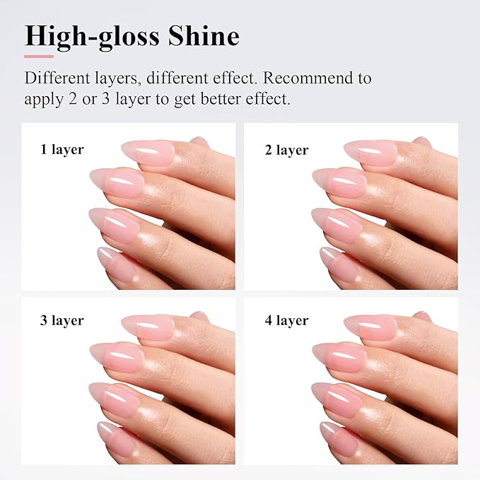 Imtiti Jelly Gel Polish, 15ML Sheer Nude Pink Jelly Gel Nail Polish Translucent Spring Summer Nail Gel Polish LED UV Gel Nail Polish for Nail Art DIY Manicure