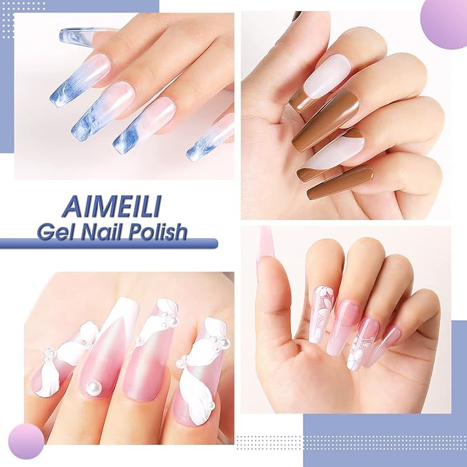 AIMEILI Nail Art Brushes Set Gel Polish Nail Art Design Pen Painting Tools, Dual-ended Nail Art Liner Brush Pen for Nail Gel Polish Painted Nail DIY Manicure Brush Kit