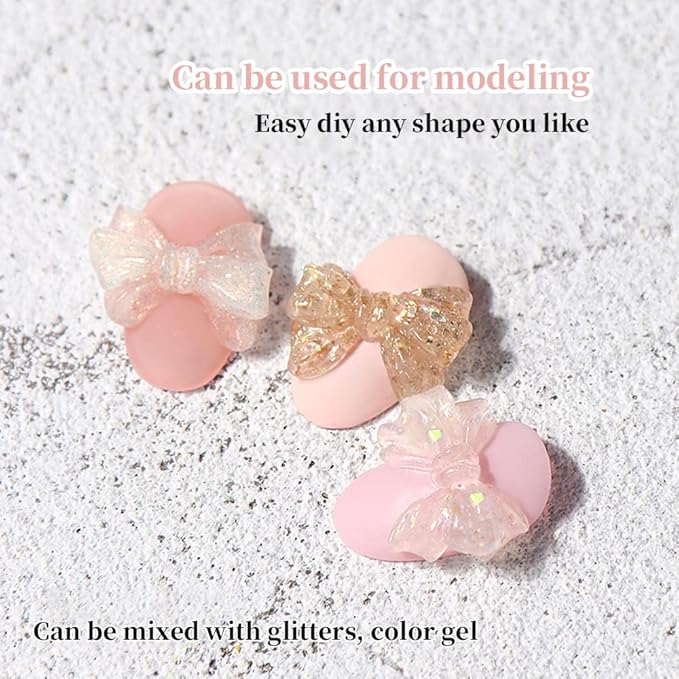 VARNAIL Nail Extension Kit Solid Building Gel, Non-sticky Nail Building Gel with Basic Gel and Tools, Lamp, Accessories, Poly Gel Kit for Beginners Nail Art DIY Home (Nude Gel)