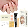 Press On Nails Kit with Nail Lamp,Pink French Tip Short Almond Gel Nails 24Pcs 16Sizes,All-in-One DIY Kit with Glue Remover Top Coat Cuticle Oil Mini UV Lamp,28+Days Long Lasting,Gift for Women