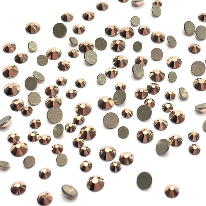 Crystal Rose Gold (001 ROGL) 2058 Austrian Crystal Austria Nail Art Tiny Small Mixed Sizes ss5 ss7 ss9 Flatbacks No Hotfix Rhinestones bling diy round gems resin jewellery deco