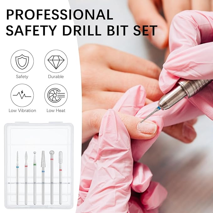 Cuticle Drill Bit,Nail Drill Bits Flame Cuticle Clean Drill Bit for 3/32''Electric Nail File Machine Cuticle Bit Nail Prep Tool (Red Bule Green, Mix)