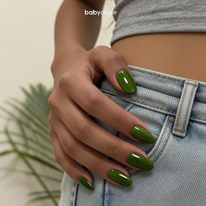 Nail Polish Avocado Green, 14 ML Quick Dry Nail Polish for Nail Art DIY Manicure at Home, Chip Resistant Nail Lacquer for Nail Art Varnish, Long Lasting, BOG111