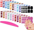 SILPECWEE 20 Sheets Toenail Sticker Wraps - Solid Color Gel Nail Strips for Women's Manicure - Self-Adhesive Nail Polish Art Sticks - 1pc File Included