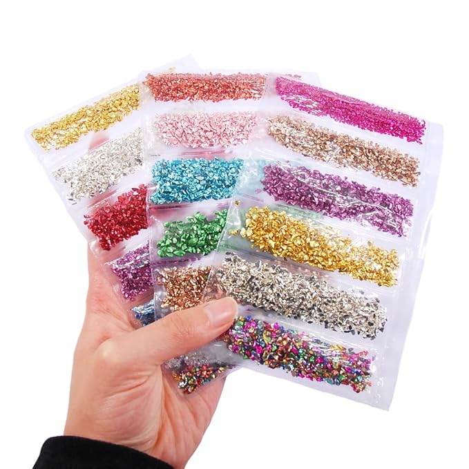 Nail 3D Crushed Stone Colorful Irregular Rock Crystal Glass DIY Piece Gemstones Nail Art Crafts Decoration