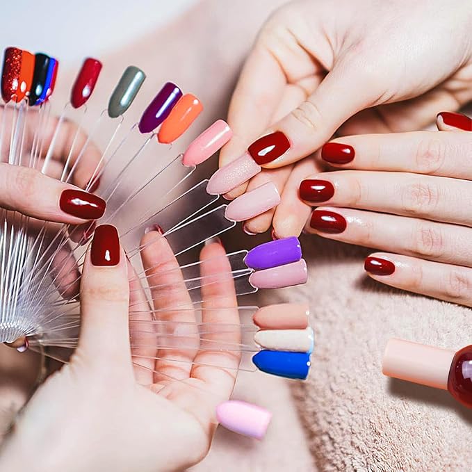 200Pcs Nail Swatch Sticks Nail Polish - Nail Sample Swatches for Gel Polish Clear Nail Polish Swatch Stick Nail Color Display - Nail Swatches Sticks