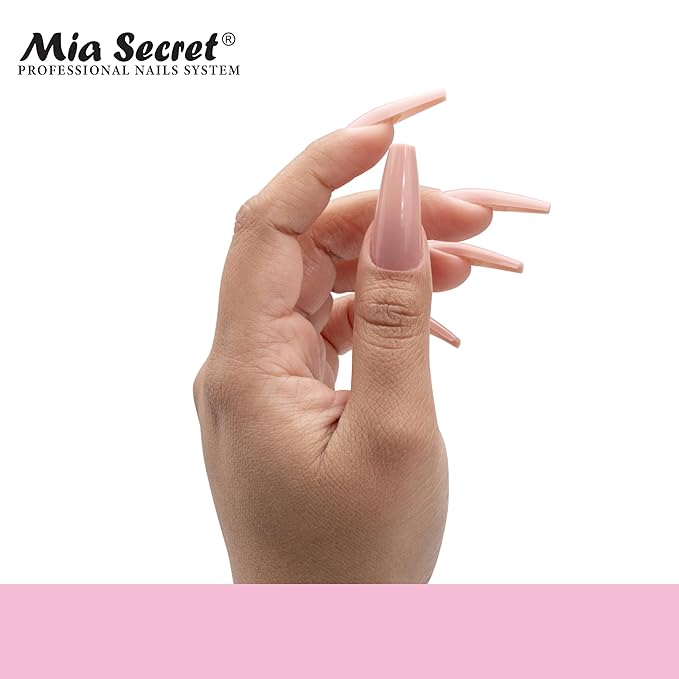 Mia Secret Soak off Soft Gel Nail Tip MADE IN USA for Salon and DIY (Cover Rose, Coffin)