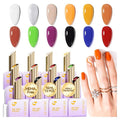 gelike ec Gel Nail Polish Set: HEMA Free Gel Polish Kit With 16ML 12 Fall Colors Big Bottles for Young Women Manicure DIY at Home with Color Chart and Stickers 2026