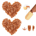 200PCS Replacement Nail Tips: Refill T-Slot Nail Tips for Acrylic Nail Practice Hand & Nail Art DIY (Brown)