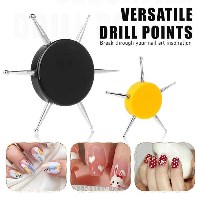 2Pcs Nail Dotting Tool Set, Circular Nail Art Dotting Tools, 12 Sizes Nail Design Dotting Pen, Multipurpose Manicure Pen for Pattern Tracing Stylus Dot Embossing, Professional Nail Salon or Home Use
