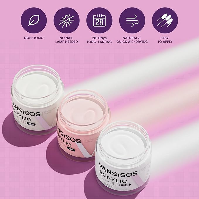 Acrylic Nail Kit with Drill: Complete Set with Everything for Beginners and Women at Home Salon - Including Clear White Pink Acrylic Powder and Liquid and Brushes for Extensions