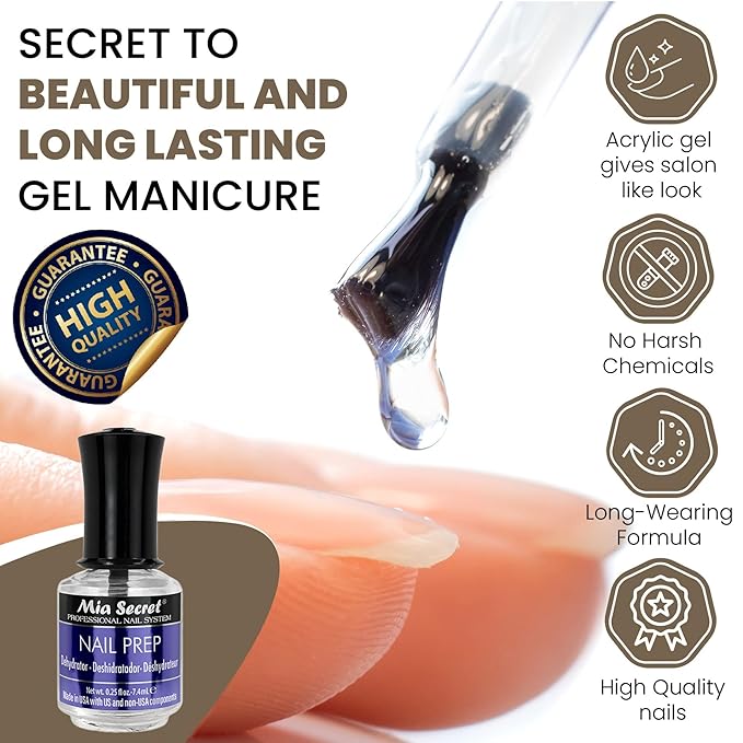 Mia Secret Acrylic Nail Kit/set For beginners - Nails Kit With Pink Acrylic Powder and Clear Acrylic Powder With Everything - Starter Kit de Uñas Acrilicas Mia Secret - Uñas Completo