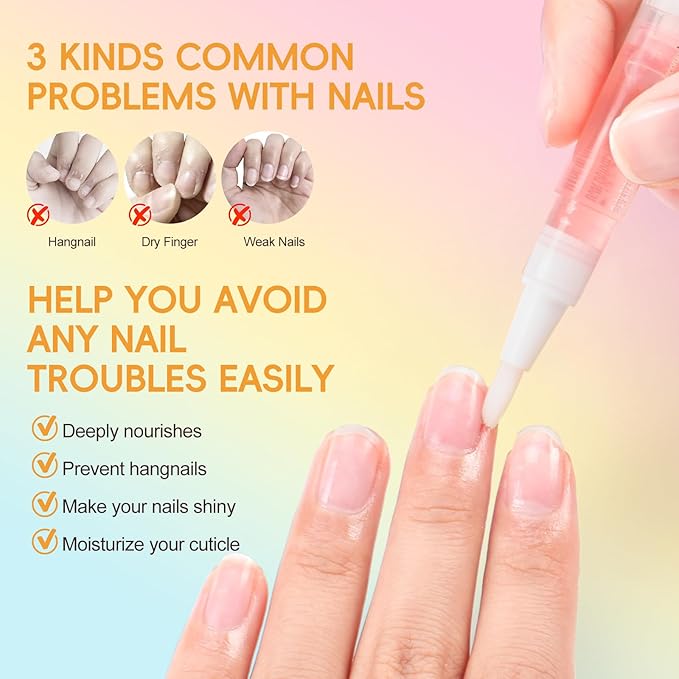 COSCELIA 16 PCS Cuticle Oil Pen for Nails Cuticle Revitalizer Oil Pens Set Nail Care Nourishment Treatment Moisturized Repair Pen Bulk Manicure Tools for Gel Nails