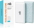 Glass Pumice Stone Callus Remover for Feet, Elbows, Hands, and Knees, Spain Made - 2 in 1 Pedicure Exfoliator and Scrubber for Rough, Hard Skin (Teal Color)