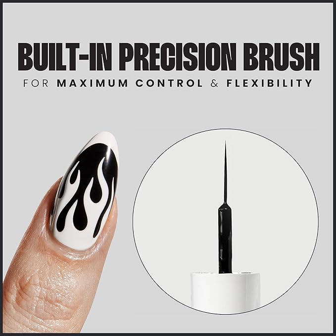 V Beauty Pure Black and White Liner Gel Polish - Black and White Gel Liner Nail Polish