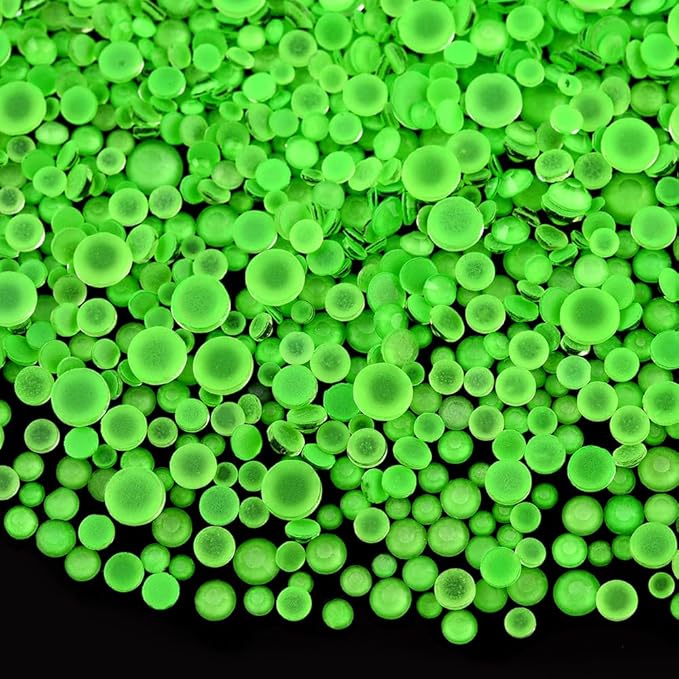 Blinginbox Flatback Glass Rhinestones,Bedazzler Gems 2880pcs Non Hotfix Crystal Rhinestones for Nail Charms Crafts Clothes Tumblers,New Emerald Neon,Mixed SS6-20 of 0.07-0.18in