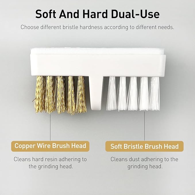 Nail Drill Bit Wire Cleaner Brush, 5-Piece Nail Art Cleaning Tool Set for Salon and Home Use, Nail Polish Cleaning Brush