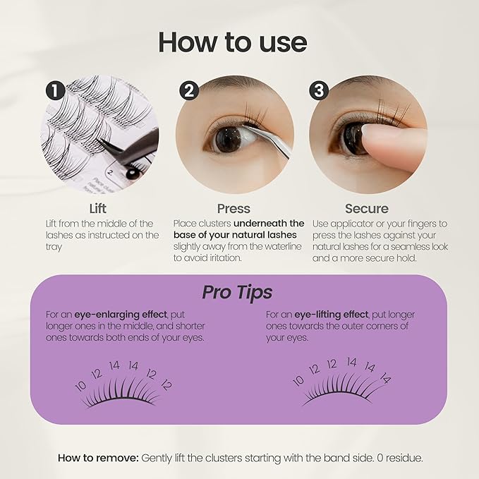 Press-On No Glue Needed Lash Clusters 72Pcs丨Self Adhesive Eyelashes 10-16mm丨Classic Cateye Look丨Reusable & No Residue丨Beginner Friendly Extension Kit by GlamReal