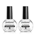 JODSONE 2Pcs 10ml Nail Dehydrate and Nail Primer Kit for U V Gel Nails Polish Professional Salons Set Superior Bonding DIY Art Design Long Lasting Gift
