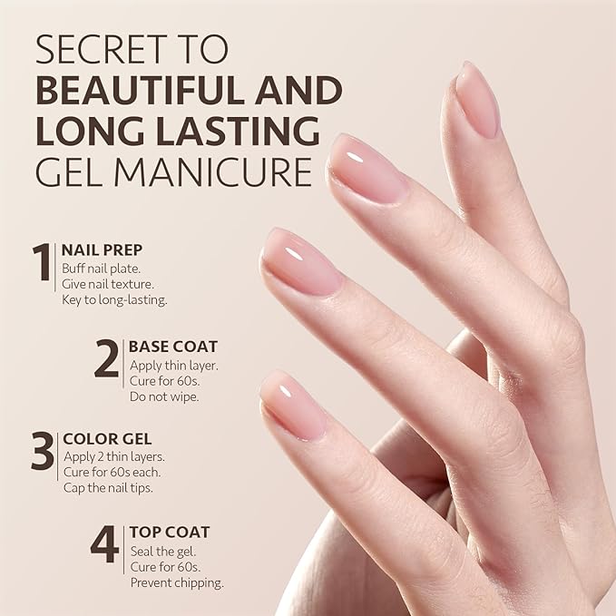 GAOY 6 Colors Rubber Base Gel Set and Gel Top Coat and Base Coat Set