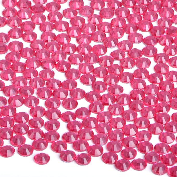 2880 Pieces SS16 Rose Hotfix Rhinestones Flatback Round Crystal Glass Rhinestones Gems for Crafts Nail Face Art Clothes Shoes Bags DIY