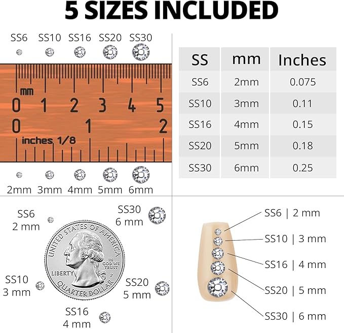20100Pcs Black Resin Rhinestones 2,3,4,5,6mm Flatback for Bedazzling Crafting Crafts Clothing Clothes Fabric Shoes Nail Art, Flat Back Gems Diamonds Bedazzler Kit Bulk Jewels Crystals Gemstones