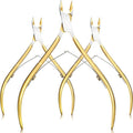 Mudder 3 Packs Cuticle Trimmer Nippers Cutter Tool Stainless Steel Nail Cuticle Scissors Remover with Pointed Blade Scissors Pedicure Manicure Tool for Fingernails and Toenails Nails Care