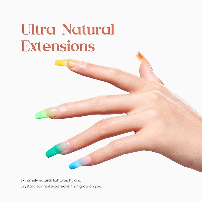 Beetles Nail Extension Gel, 60g Clear Builder Nail Gel Nail Art Design Nail Enhancement Gel for Beginner & Professional Easy DIY Fall Nails at Home Salon Manicure for Women, UV & LED Lamp Needed