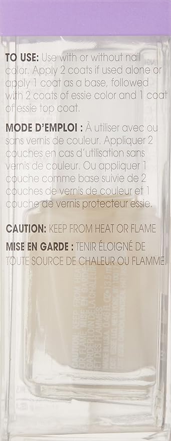 essie Base Coat Nail Polish, Millionails Nail Treatment, Fiber Shield + Iron Strength, 0.46 Fl. Oz.
