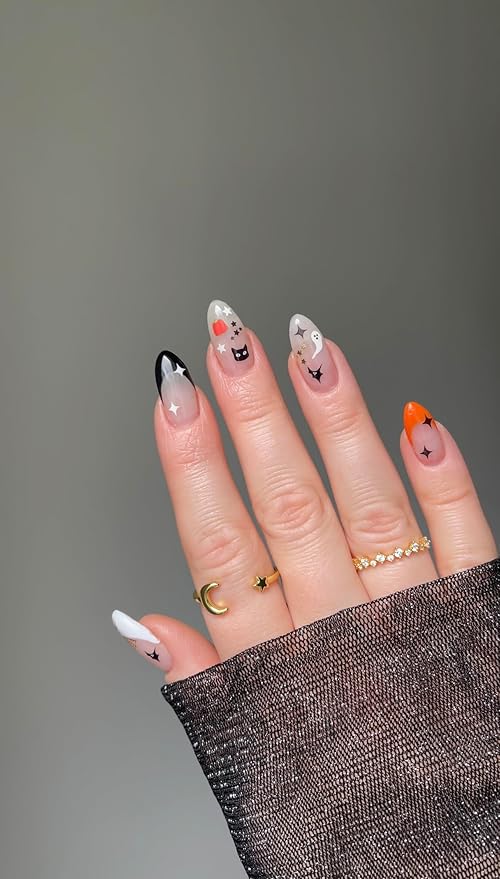Deco Beauty Spooky- Super Thin & Easy-to-Apply Nail Art with The Cutest Designs - Durable & Long-Lasting Nail Art Stickers and Decals for Women, for DIY at-Home Manicures & Salon-Quality Nails