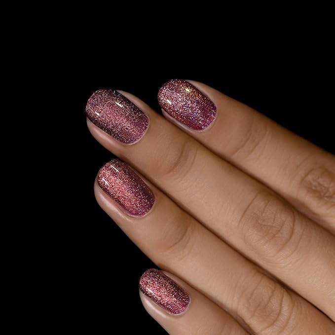 ILNP Bloodline - Rich Marsala Holographic Nail Polish, Chip Resistant, Non-Toxic, Vegan, Cruelty Free