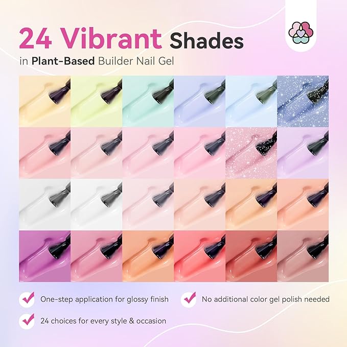 Saviland Builder Nail Gel Set with Nail Drill – 3 Colors Hard Gel(VE&VB5&Kerain) with 24 Colors Castor Oil & Vitamin E Builder Nail Gel Lamp Nail Brush for Nail Extension Shaping DIY at Home Salon