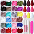 AddFavor Press on Nails Medium Almond Fake Nails, 576pcs 24 Colors Almond Press on Nails Full Cover Acrylic Nail Press ons, Matte False Nail Tips for Women Glue on Nail