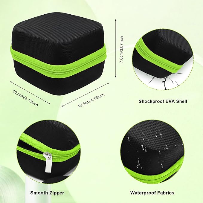 81 Holes Nail Drill Bit Holder, Nail Bits Display Organizer Container, Waterproof Portable Organizer Bag, Efile Nail Bits Professional Nail File Bits Manicure Tools, (Green) (ONLY CASE)