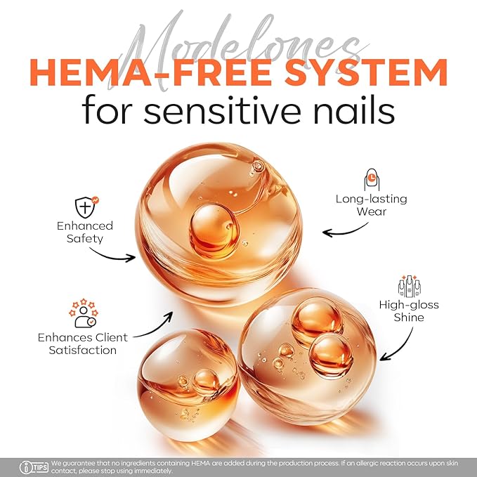 modelones Poly Gel, Hema-Free 60ML Clear Poly Extension Gel Nail Strengthener Enhancement Thickening Natural Wearing Nail Builder Overlays Home DIY Salon
