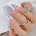 Double Rhythm 0.5Oz Glitter Gel Polish Shimmer Reflective Color for Nail Art Salon DIY Soak Off 15ml Nail Lamp Gel Polish at Home (Pastel Blue-B1014)