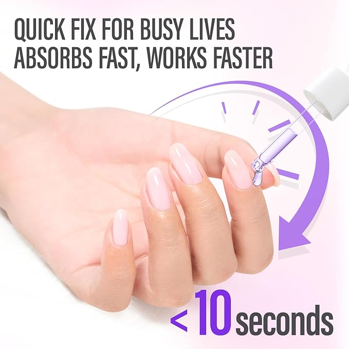 CHUCHU Nail Cuticle Oil Strengthener - Lavender Nail Repair Growth Moisturizing Treatment - Natural Jojoba Vitamin B & E for Dry Cracked Nails
