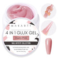 Makartt 3D Gel Nail Art: 15ML Solid Gel Builder, Non-sticky for Extension 3D Sculpting Nail, UV Glue for Acrylic Tips, Rhinestones & Sculpture Hard Gels for Nails UV/LED Lamp Required Dusty Pink