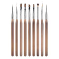 9pcs Nail Art Brush Set Nail Dotting Tools Nail Art Design Brushes Gel Polish Nail Polish Brushes 3D Nail Art Decorations Brush Nail Art Drawing Painting Brushes Manicure Nail Art Tool Set