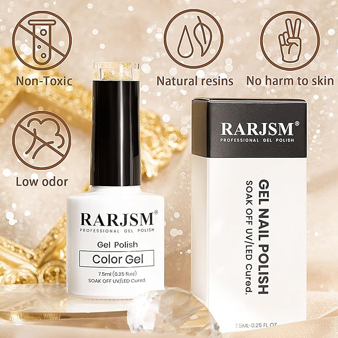 Glitter Gel Nail Polish, Gold Diamond Gelpolish Spark Shiny Nail Art Soak Off U V L E D Lacquer Gel Nail Starter Manicure Salon DIY at Home RAR82