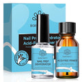 BORN PRETTY Nail Dehydrate and Primer, 15ml Dehydrator for Acrylic and Gel Nail Polish, Non Acid Primer for U V Gels, No Burn Fast Air Dry Nail Prep Dehydrator Set, 0.5oz
