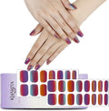 Semi Cured Gel Nail Strips – Real Gel Nail Polish Wraps | Waterproof Long Lasting Easy Peel-Off Removal | Hema-Free | Autumn Pastel Ombre Salon Kit with File & Stick